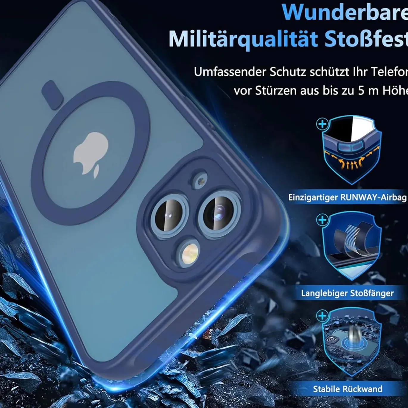 iPhone 15 - Farbige MagSafe Hülle mit Kameraschutz