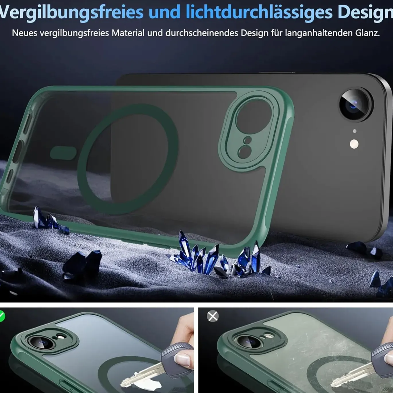 iPhone 16 - Farbige MagSafe Hülle mit Kameraschutz