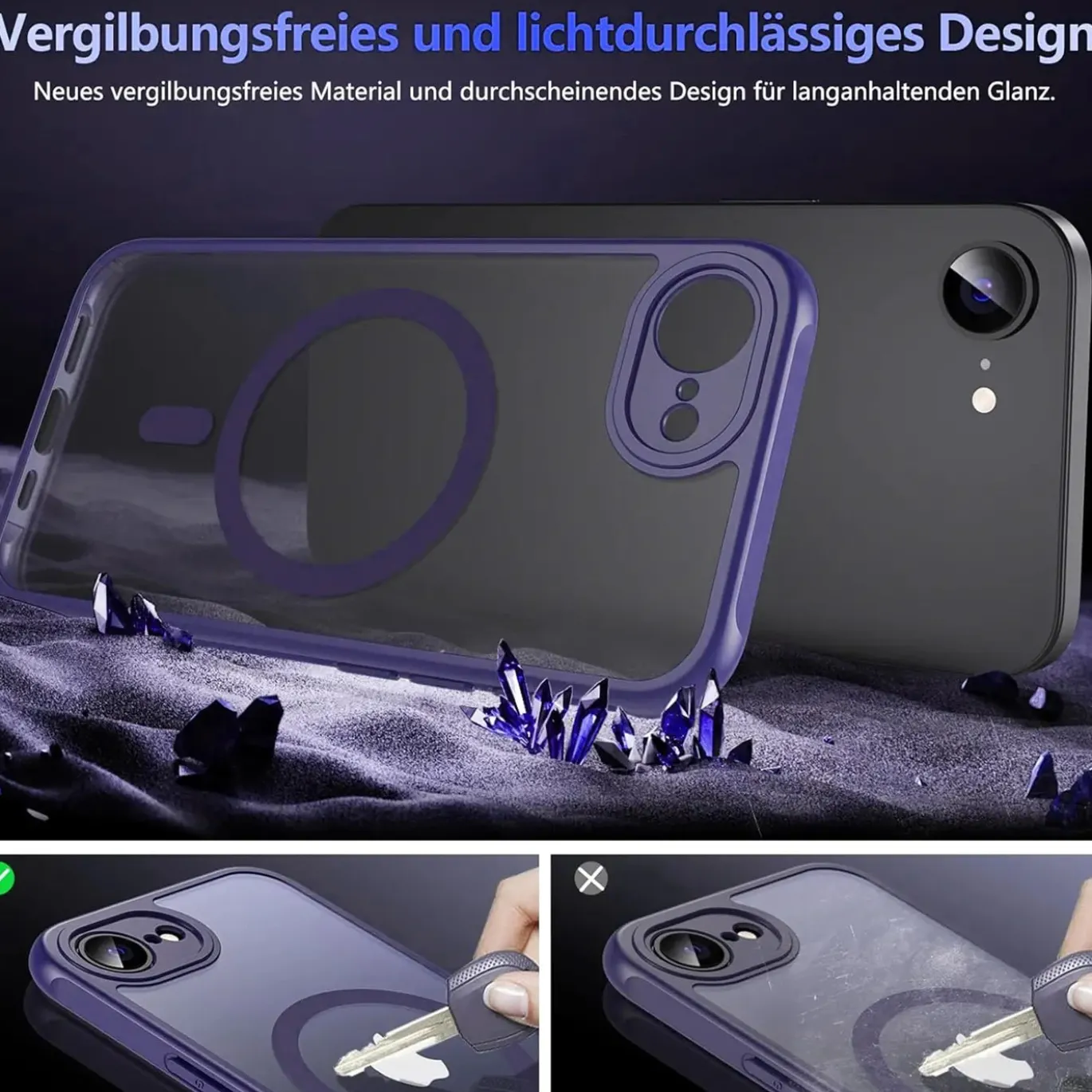 iPhone 16 - Farbige MagSafe Hülle mit Kameraschutz