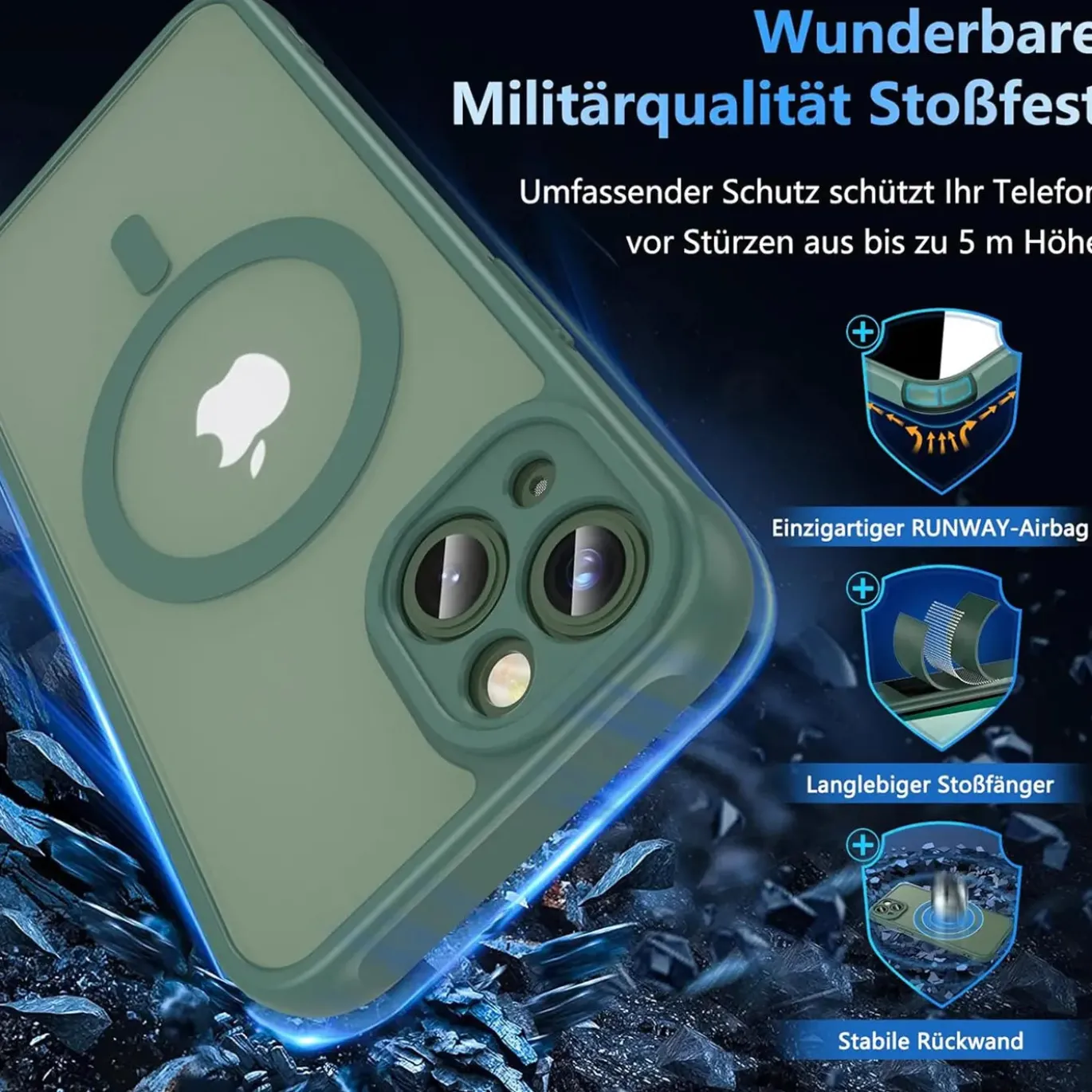iPhone 12 - Farbige MagSafe Hülle mit Kameraschutz