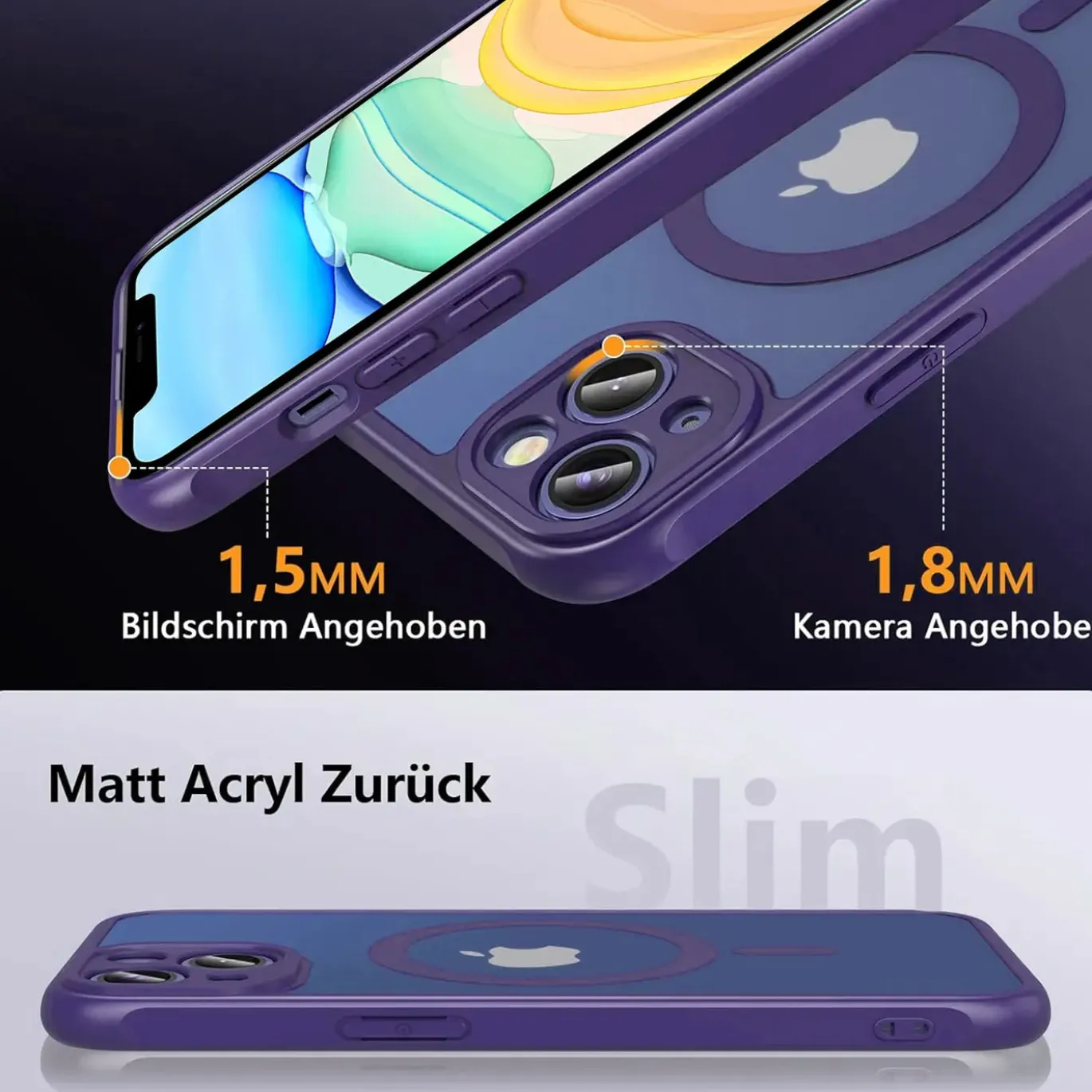 iPhone 11 - Farbige MagSafe Hülle mit Kameraschutz