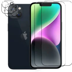 iPhone 14 - 9H Displayschutzfolie 2x Display & Kamera