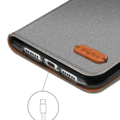 iPhone 13 - Jeanslook Klapphülle mit Kartenfach