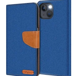 iPhone 13 - Jeanslook Klapphülle mit Kartenfach