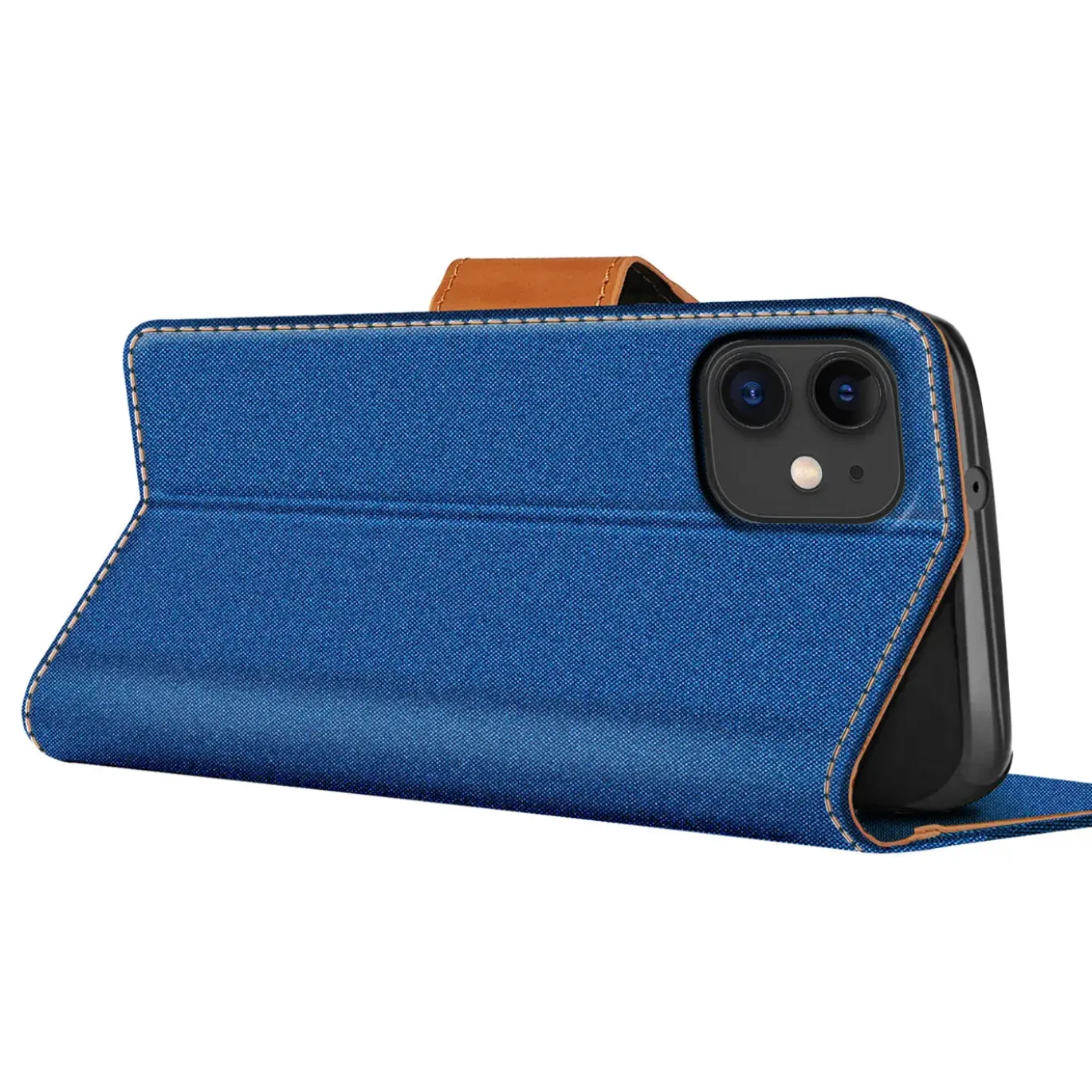 iPhone 11 - Jeanslook Klapphülle mit Kartenfach