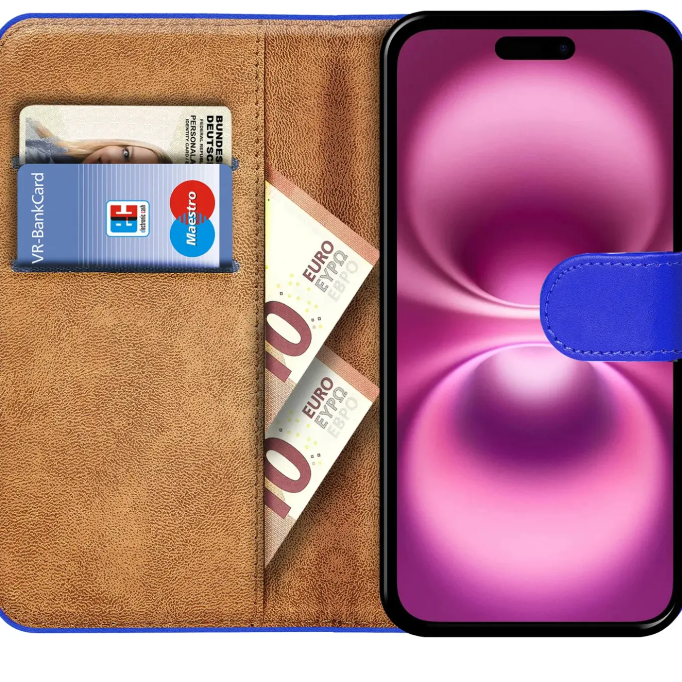 iPhone 16 - Klapphülle mit Kartenfächern