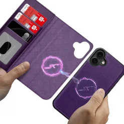 iPhone 16 - Klapphülle mit Kartenfächern & MagSafe-Kompatibilität