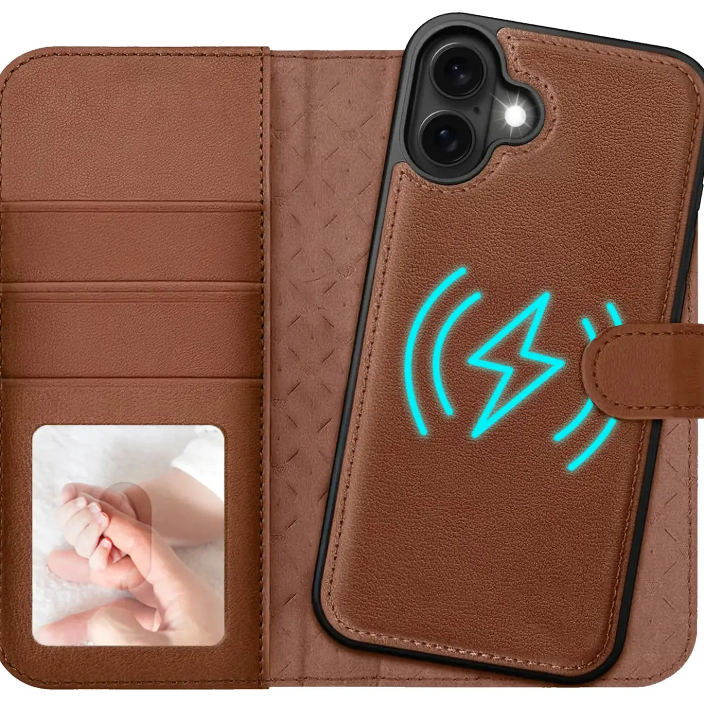 iPhone 16 - Klapphülle mit Kartenfächern & MagSafe-Kompatibilität