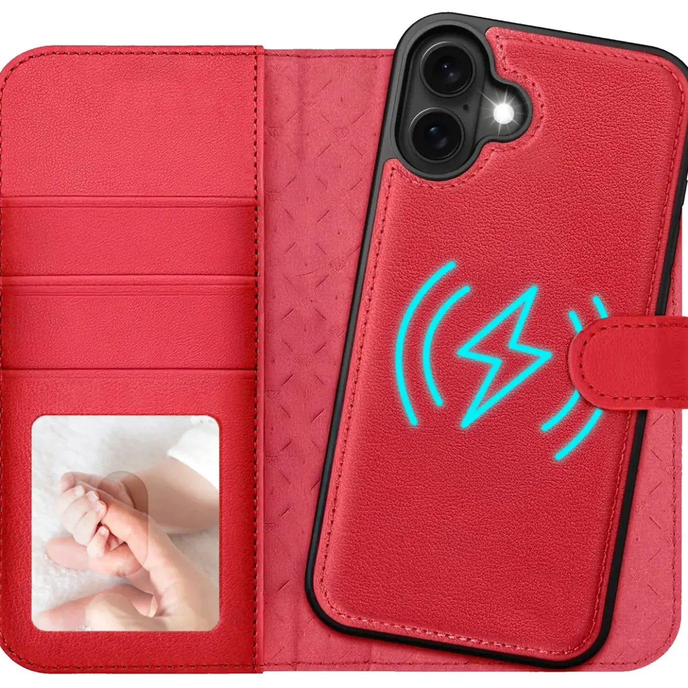 iPhone 16 - Klapphülle mit Kartenfächern & MagSafe-Kompatibilität