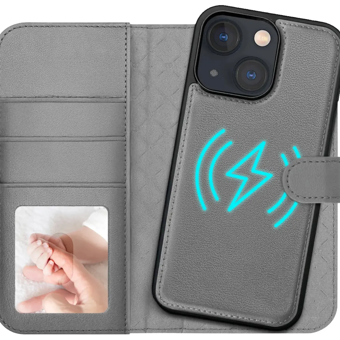 iPhone 13 - Klapphülle mit Kartenfächern & MagSafe-Kompatibilität