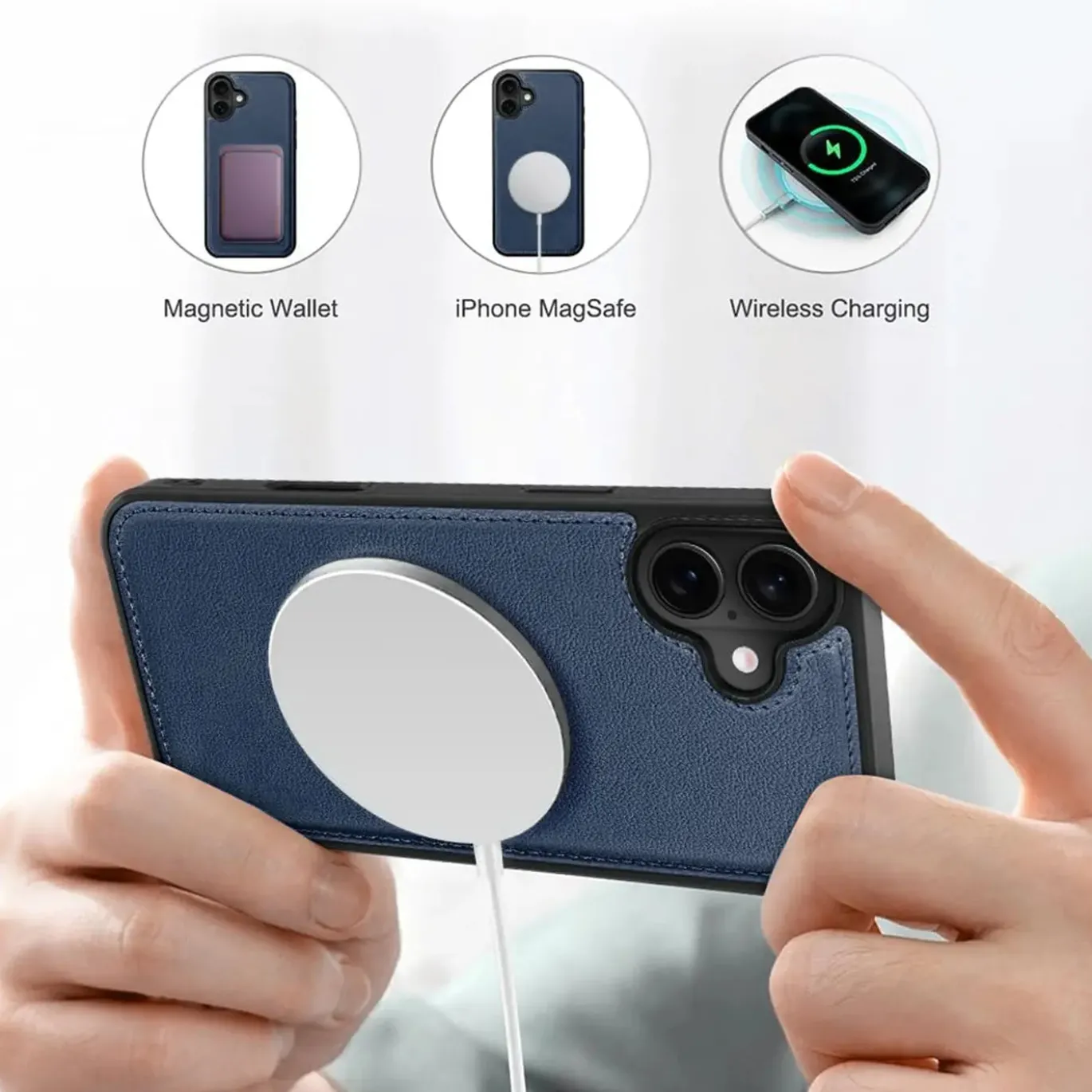 iPhone 16 - Klapphülle mit Kartenfächern & MagSafe-Kompatibilität