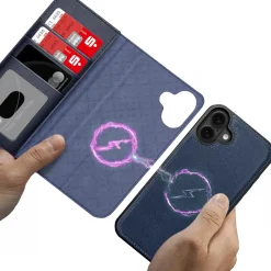 iPhone 16 - Klapphülle mit Kartenfächern & MagSafe-Kompatibilität