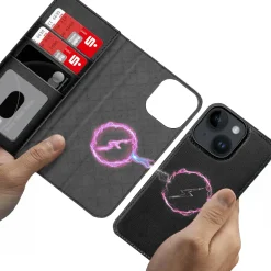 iPhone 15 - Klapphülle mit Kartenfächern & MagSafe-Kompatibilität