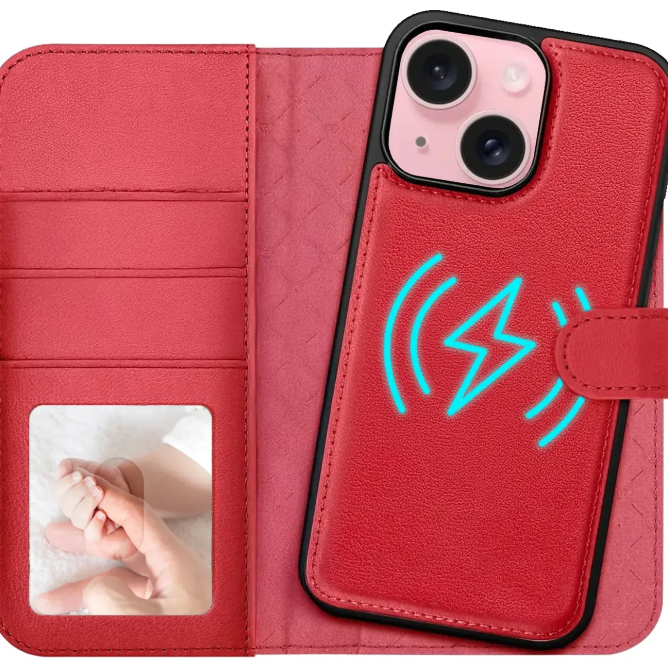 iPhone 15 - Klapphülle mit Kartenfächern & MagSafe-Kompatibilität