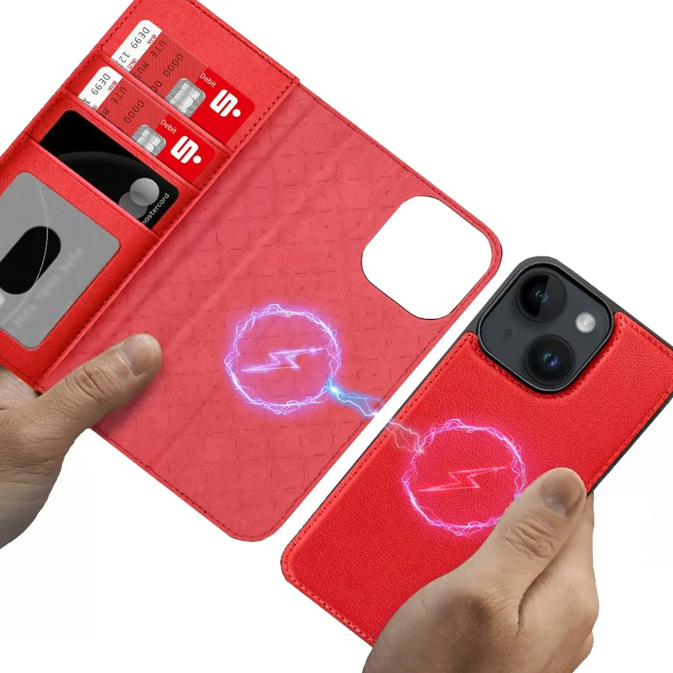 iPhone 15 - Klapphülle mit Kartenfächern & MagSafe-Kompatibilität