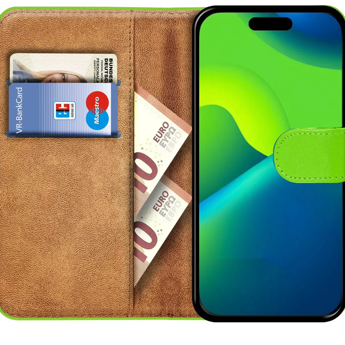 iPhone 15 - Klapphülle mit Kartenfächern