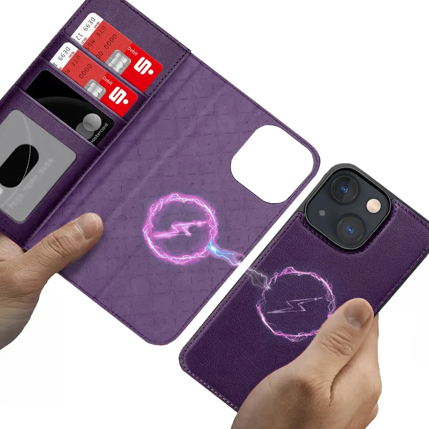 iPhone 13 - Klapphülle mit Kartenfächern & MagSafe-Kompatibilität