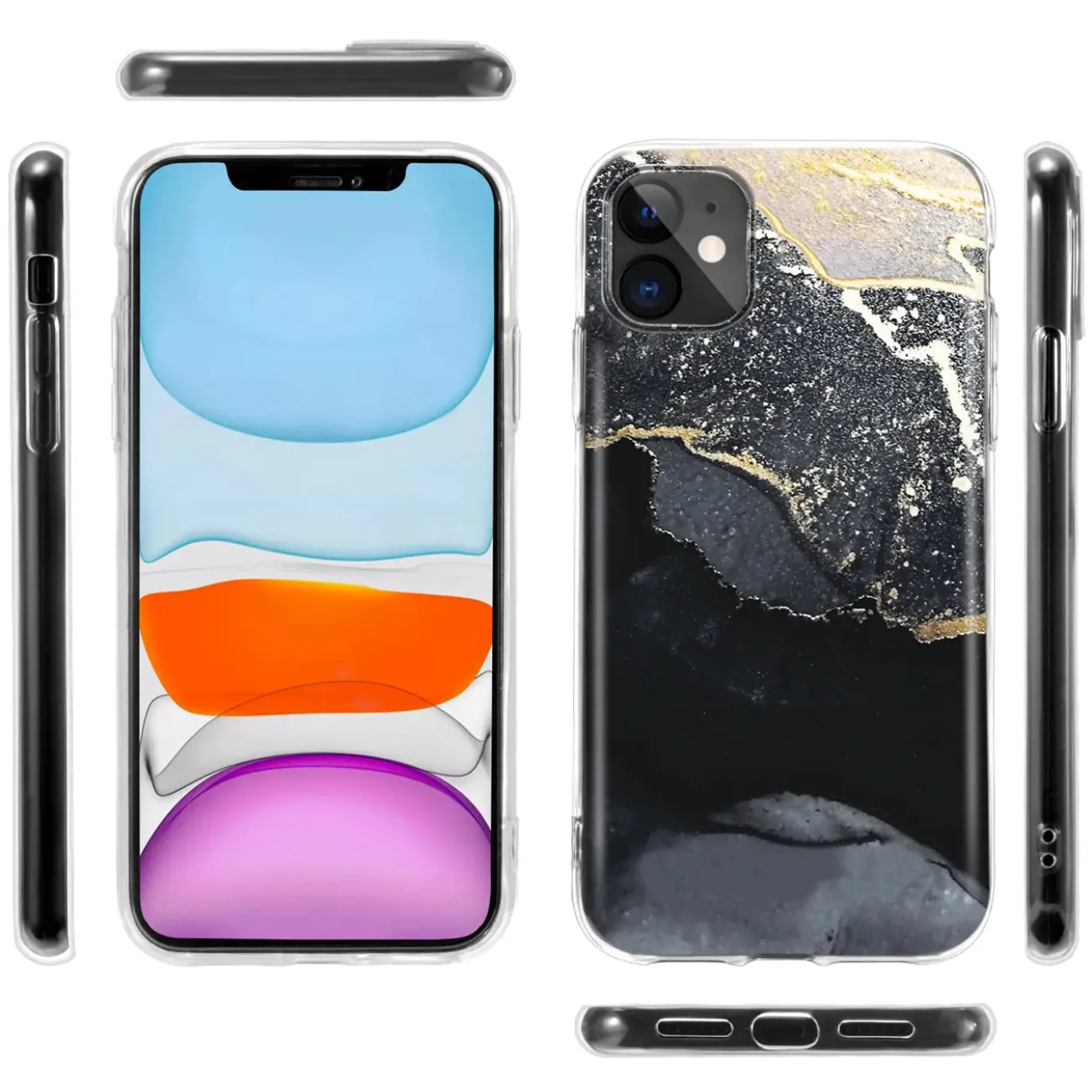 iPhone 13 - Marmor & Sand Design Hülle
