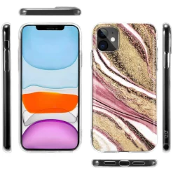 iPhone 13 - Marmor & Sand Design Hülle