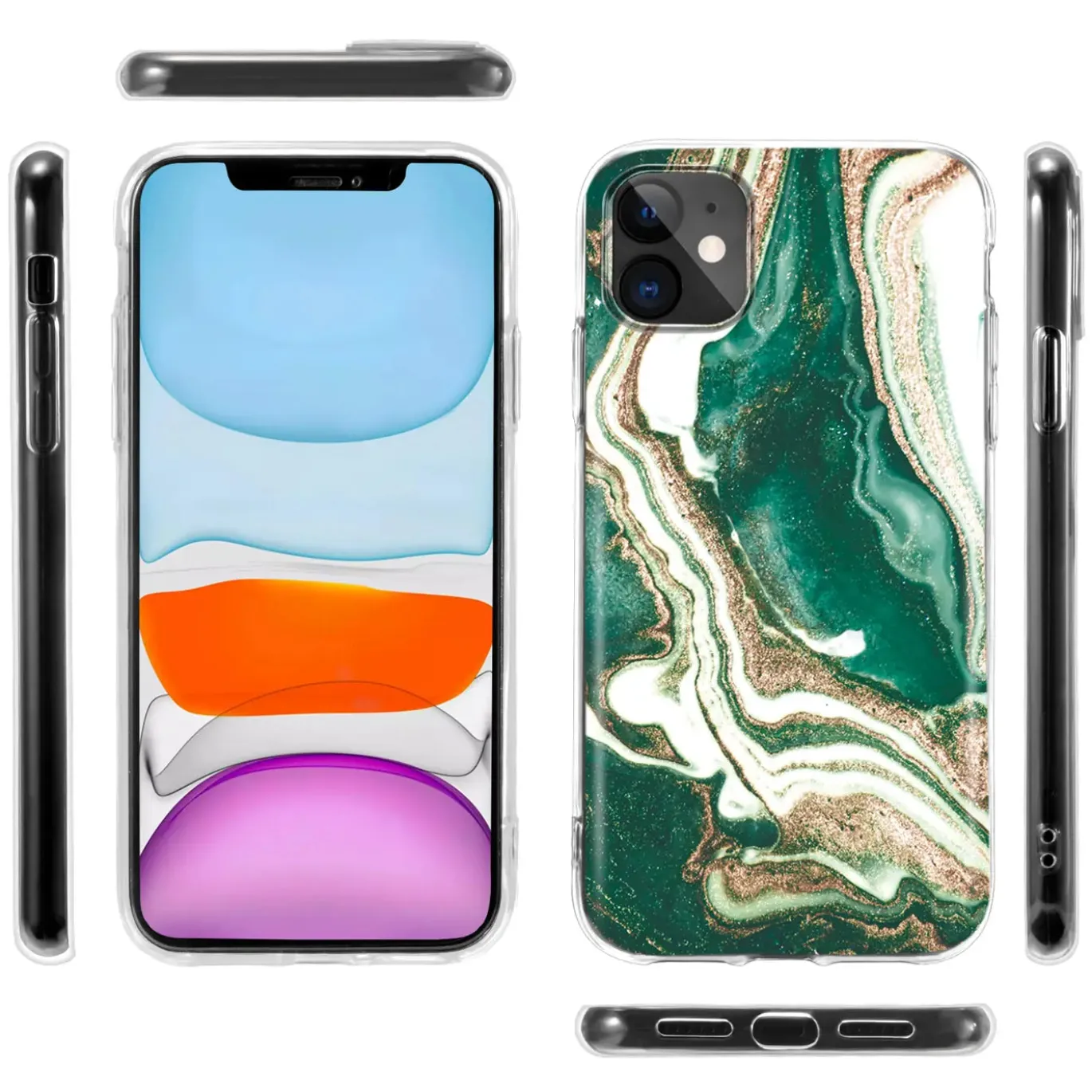 iPhone 13 - Marmor & Sand Design Hülle