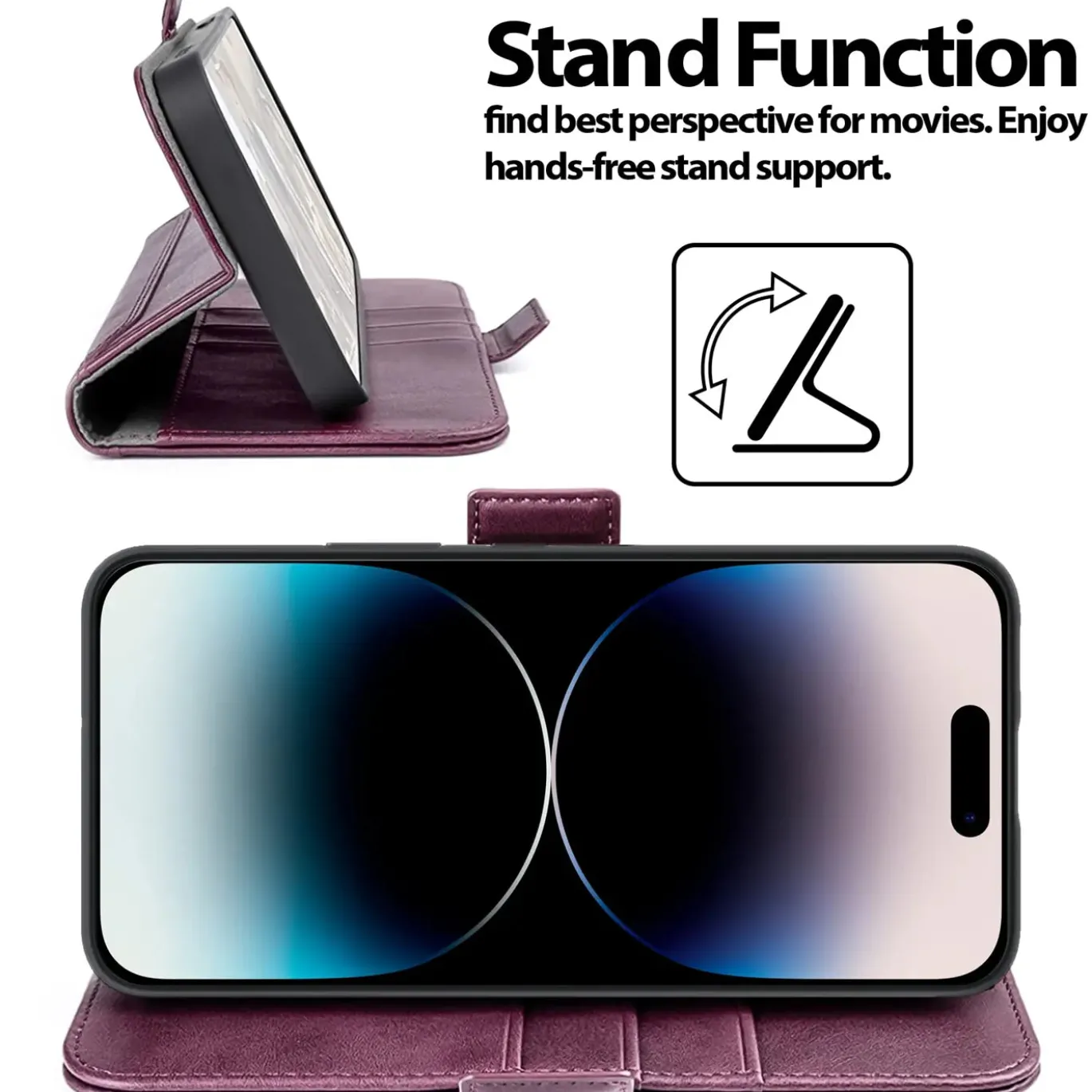 iPhone 15 - Robuste Klapphülle mit RFID Block