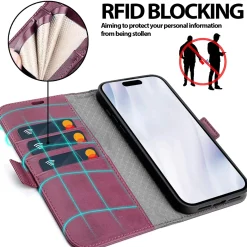 iPhone 17 - Robuste Klapphülle mit RFID Block