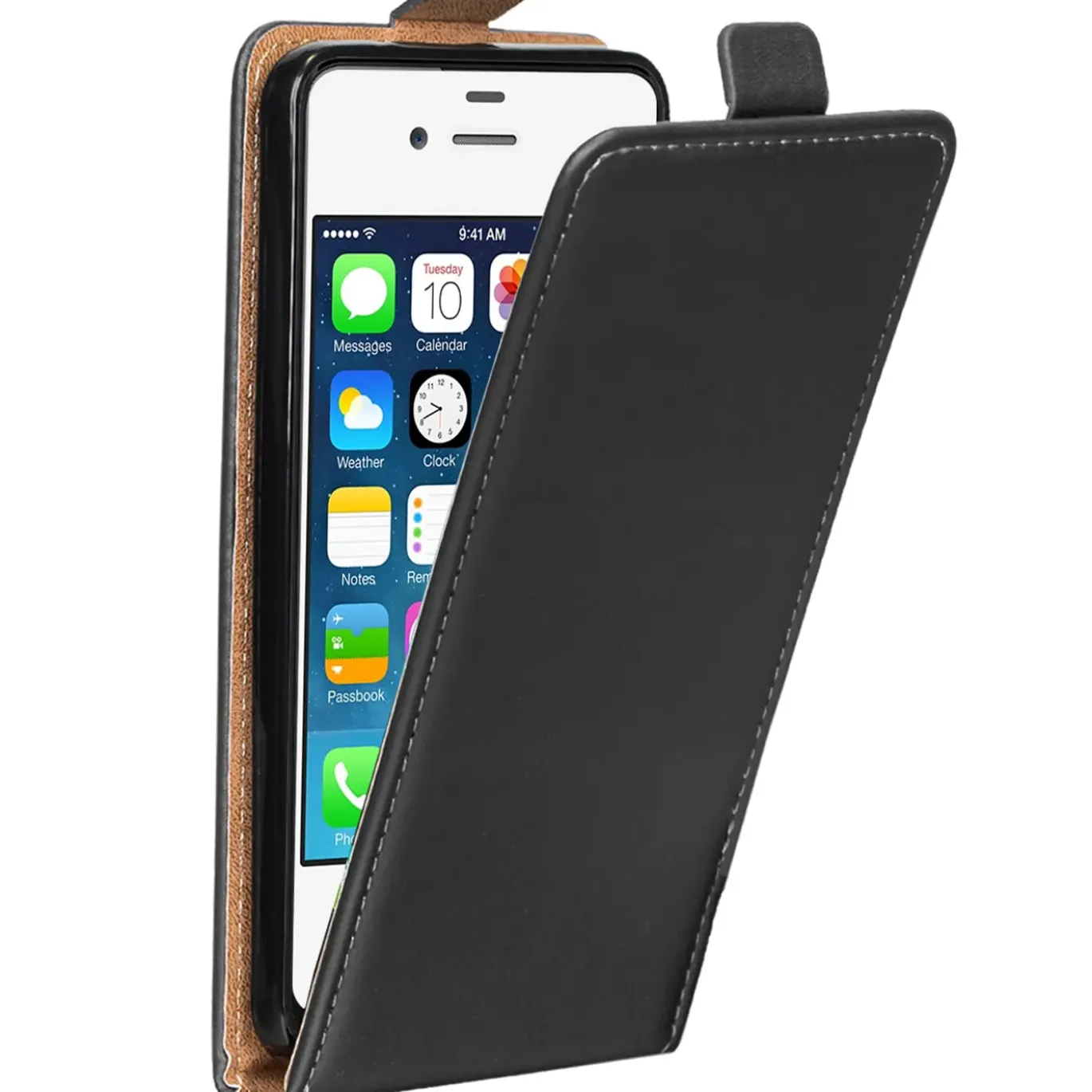 iPhone 4 / 4S - Flip Hülle, horizontal klappbar