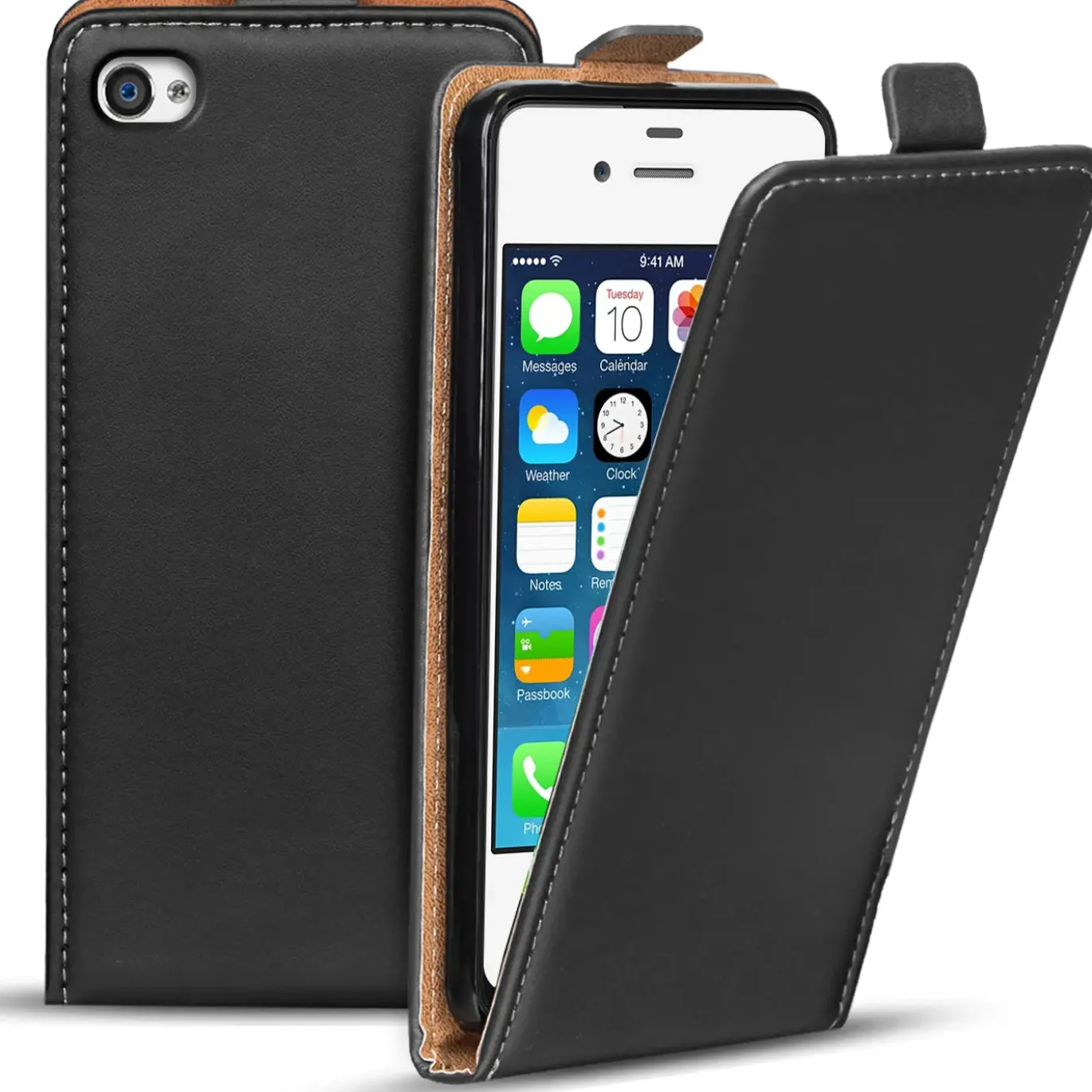 iPhone 4 / 4S - Flip Hülle, horizontal klappbar