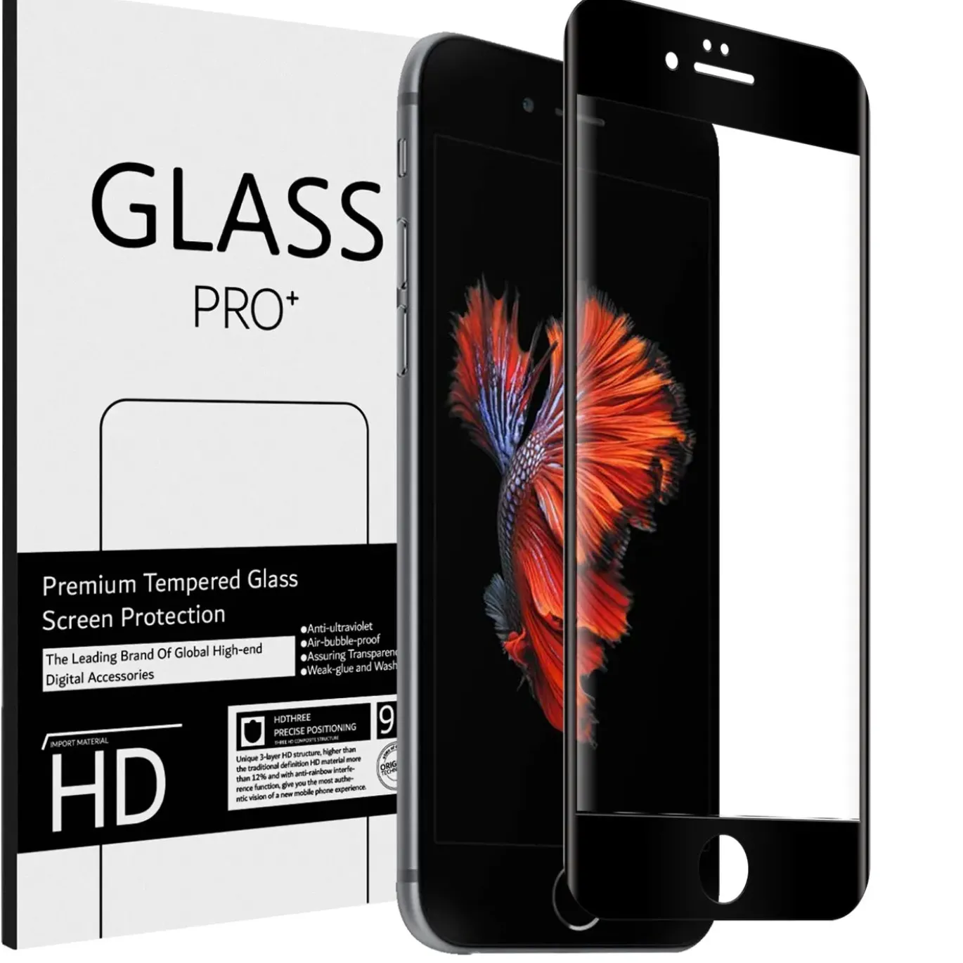 iPhone 6 / 6S - Fullscreen 9H Panzerglas Displayglas