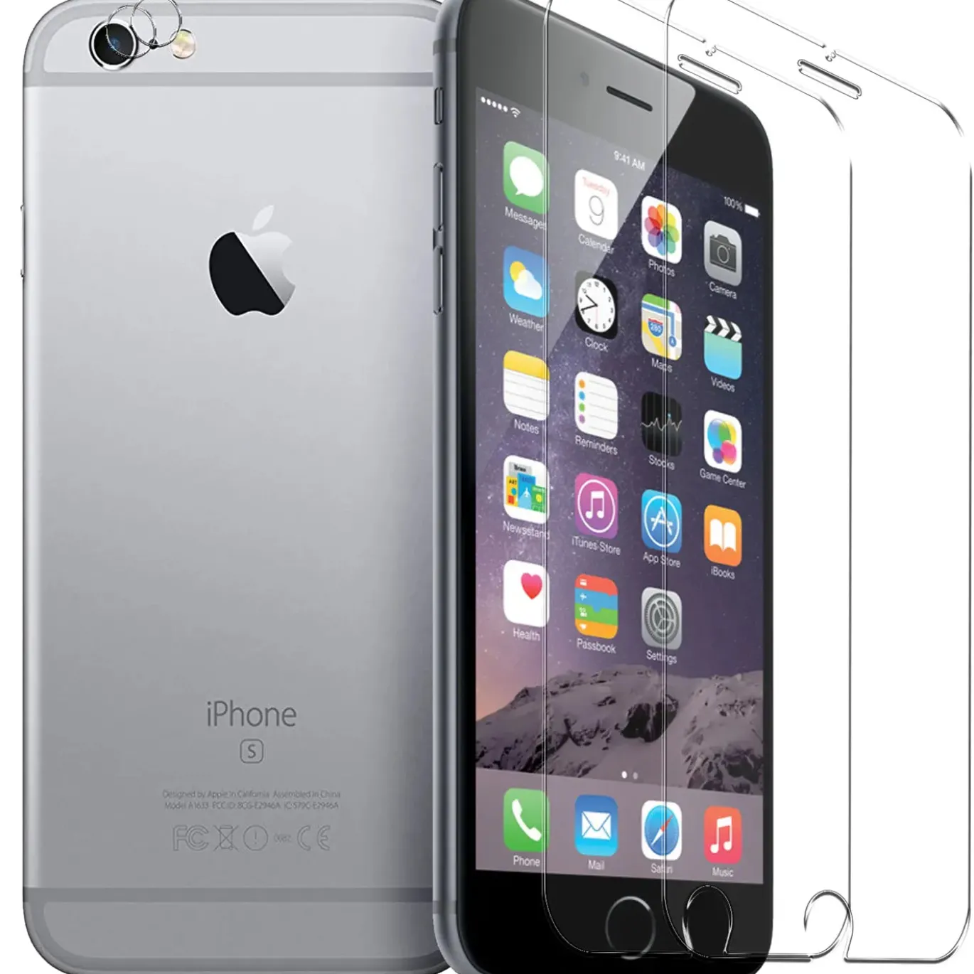 iPhone 6 / 6S - 9H Displayschutzfolie 2x Display & Kamera