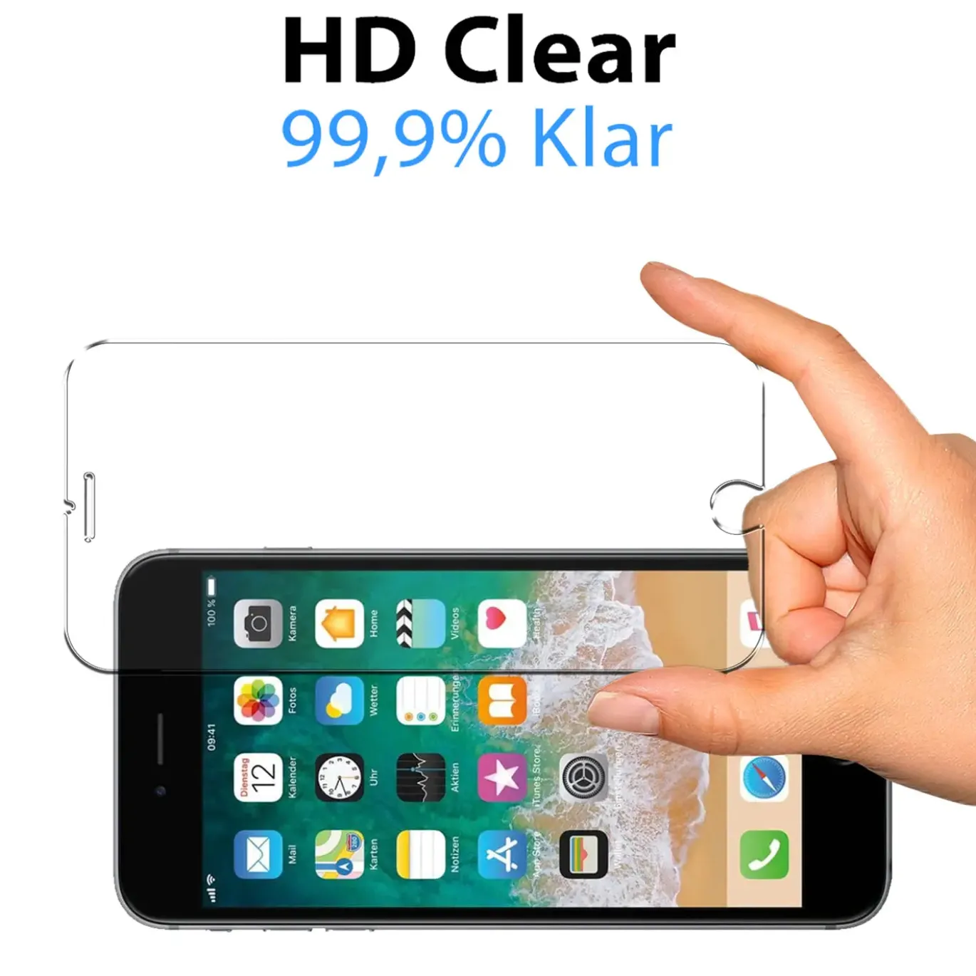 iPhone 6 / 6S - 9H Displayschutzfolie 2x Display & Kamera