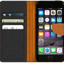 iPhone 6 / 6S - Jeanslook Klapphülle mit Kartenfach