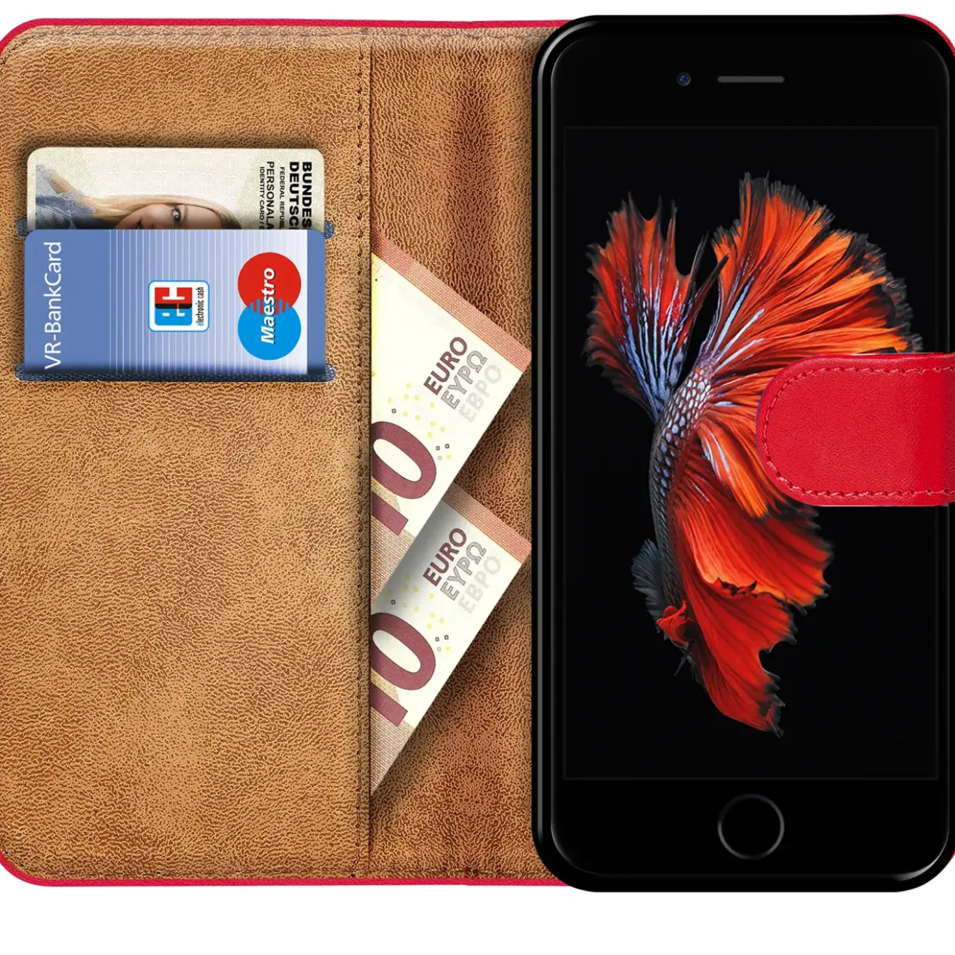 iPhone 6 / 6S - Klapphülle mit Kartenfächern