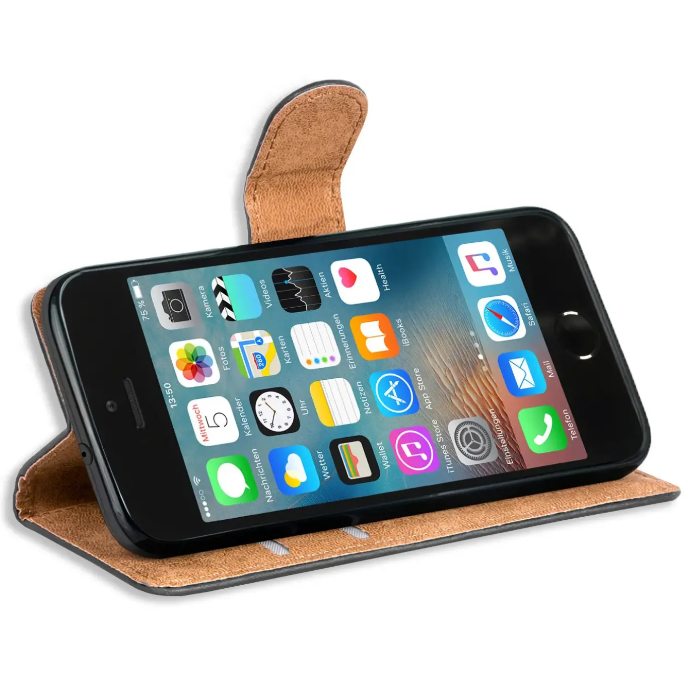 iPhone 5 / 5S / SE - Klapphülle mit Kartenfächern