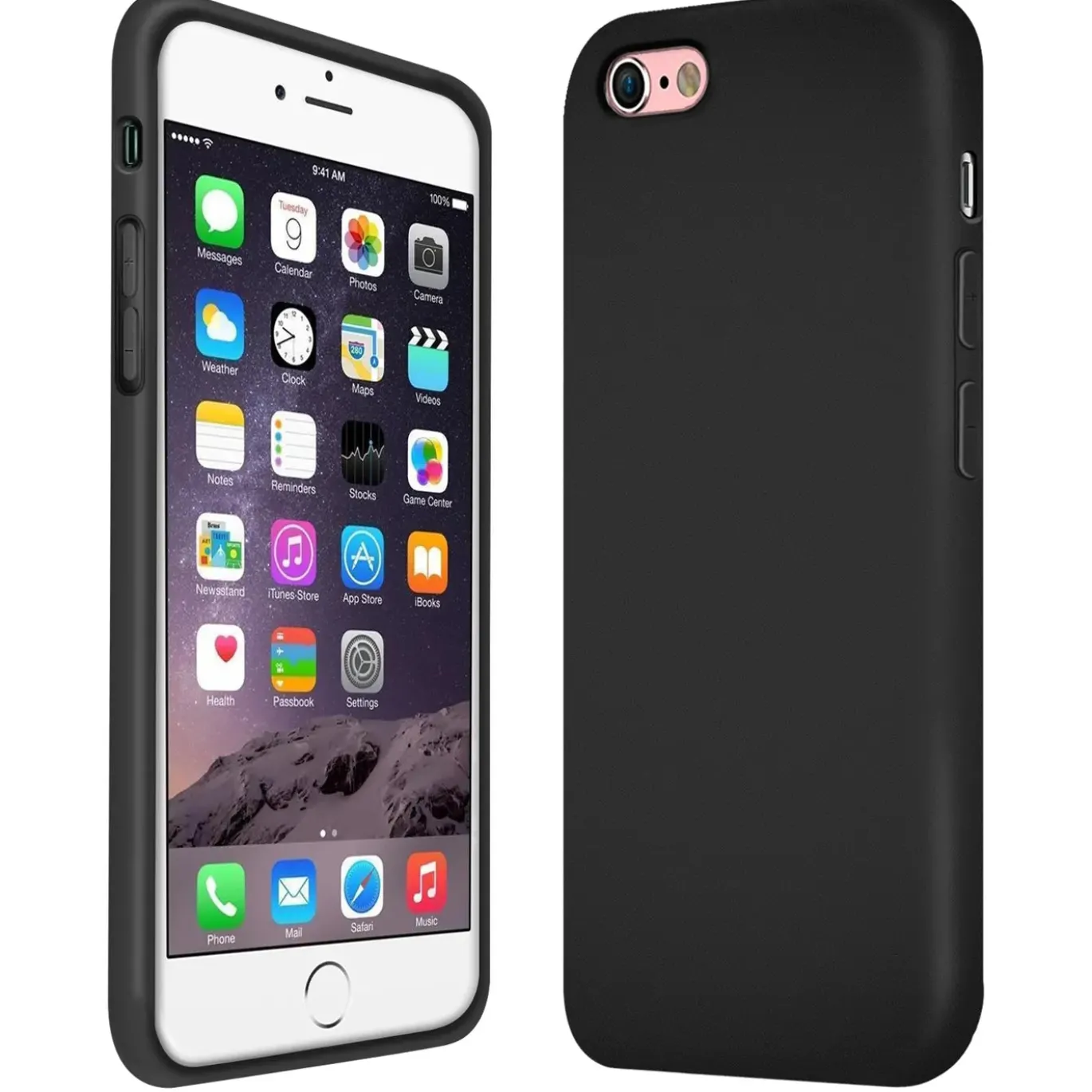 iPhone 6 / 6S - Slim Silikon Backcover Schwarz