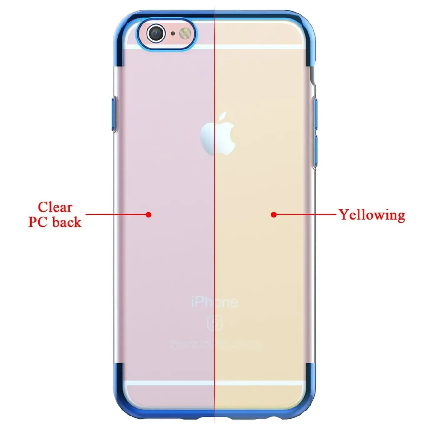 iPhone 6 / 6S - Transparente Hülle mit Akzenten
