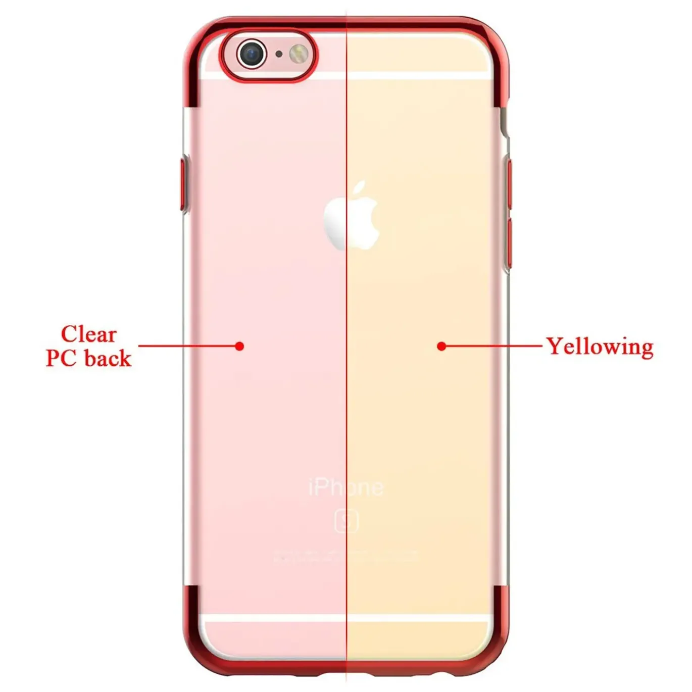 iPhone 6 / 6S - Transparente Hülle mit Akzenten
