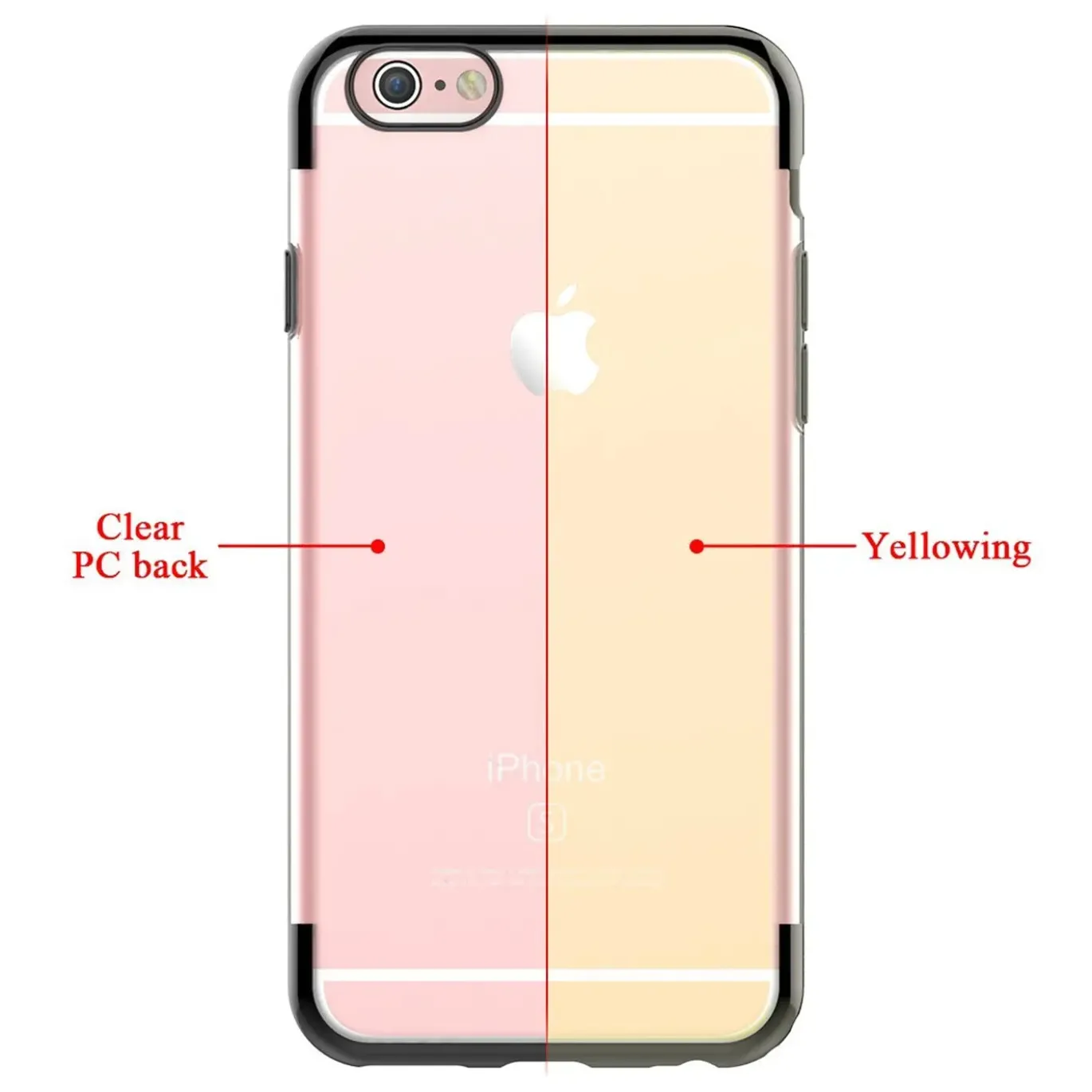 iPhone 6 / 6S - Transparente Hülle mit Akzenten