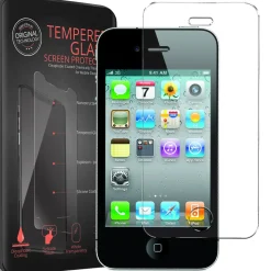 iPhone 4 / 4S - 2x 9H Panzer Glasfolie, Displayfolie