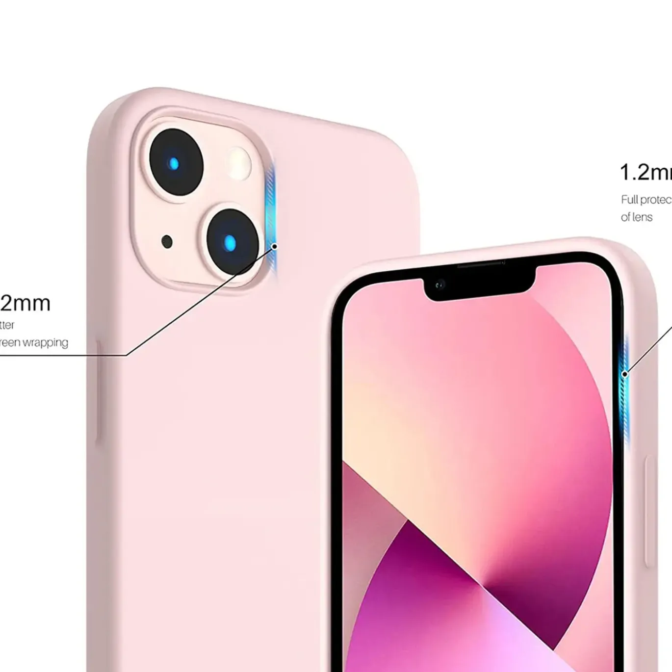 iPhone 14 - Silikon Case mit Mikrofaser-Innenseite