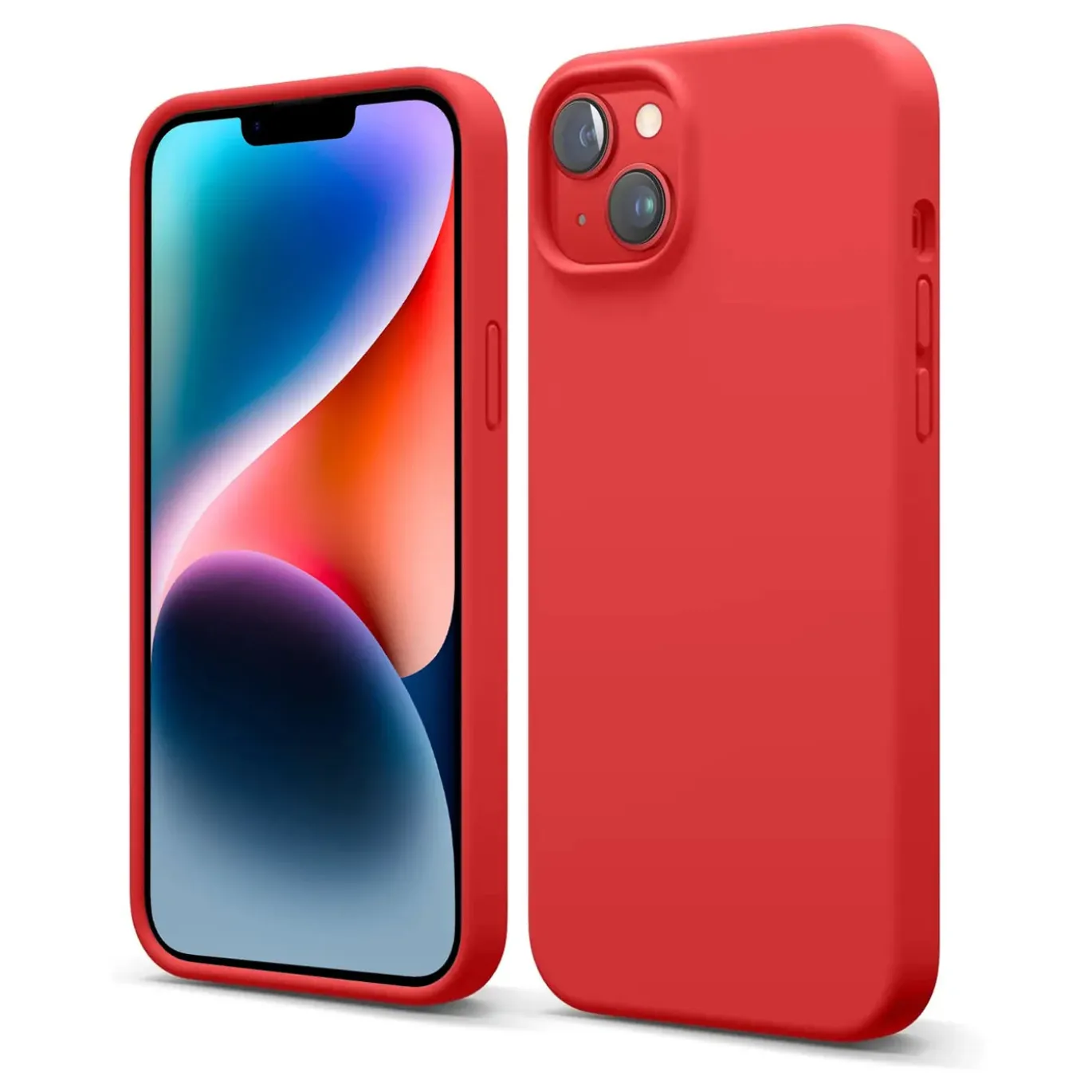 iPhone 14 - Silikon Case mit Mikrofaser-Innenseite