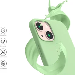 iPhone 14 - Silikon Case mit Mikrofaser-Innenseite