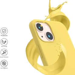 iPhone 14 - Silikon Case mit Mikrofaser-Innenseite