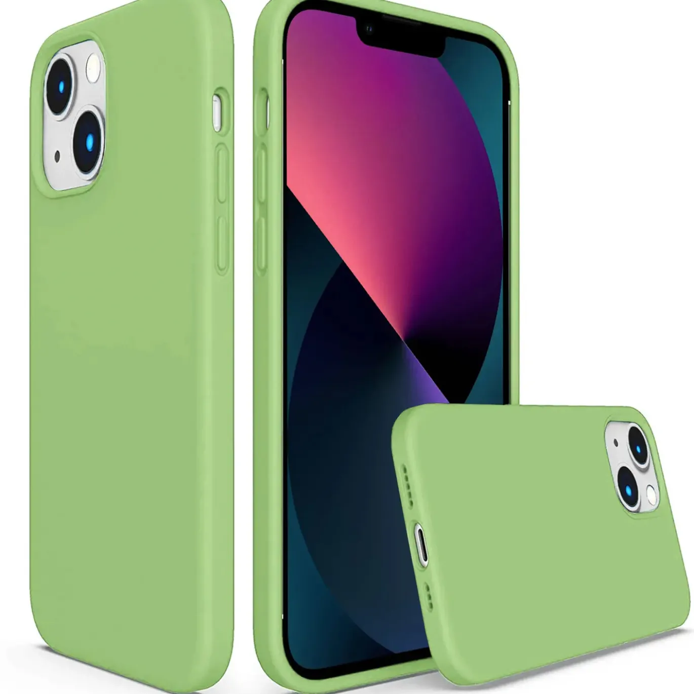iPhone 13 - Silikon Case mit Mikrofaser-Innenseite