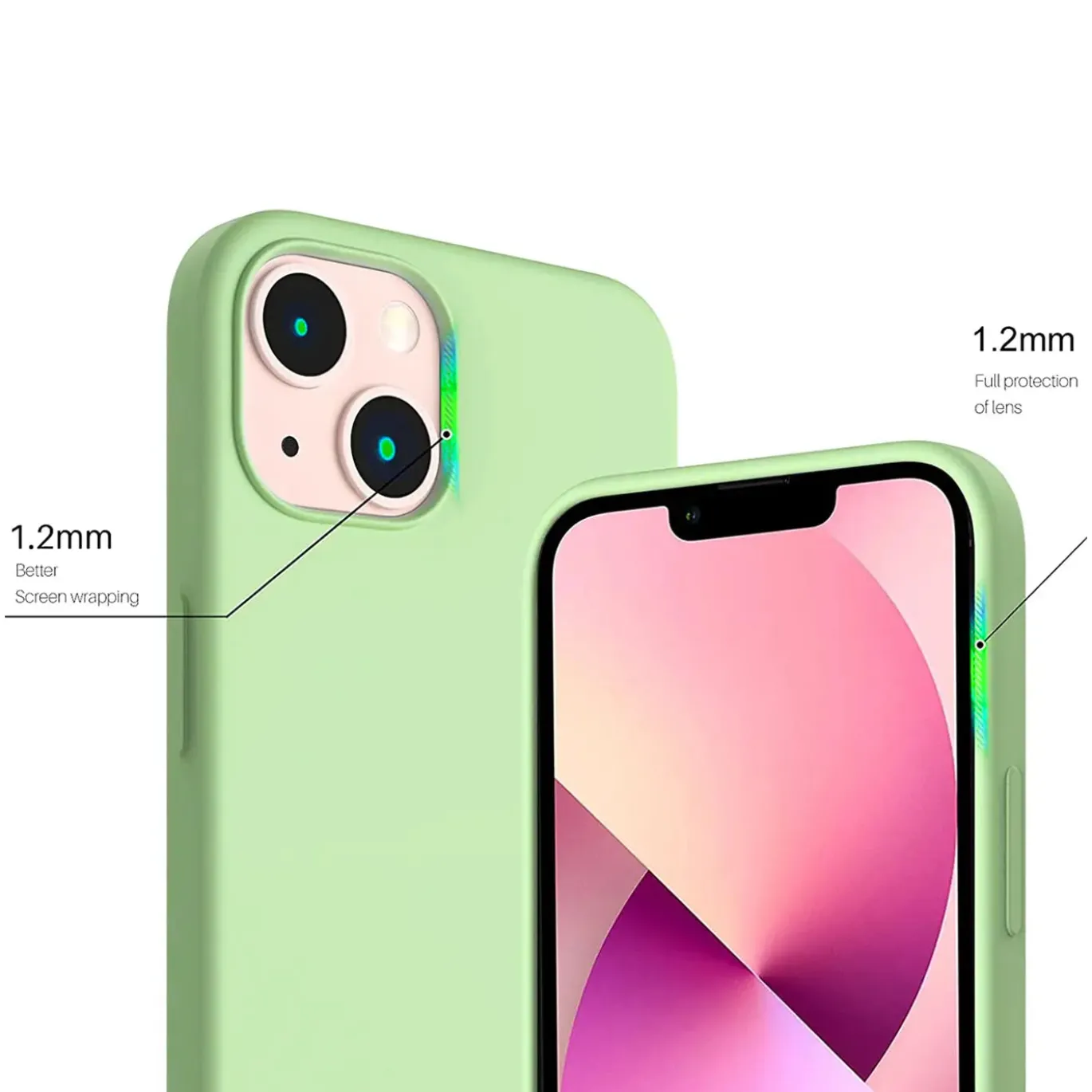 iPhone 13 - Silikon Case mit Mikrofaser-Innenseite