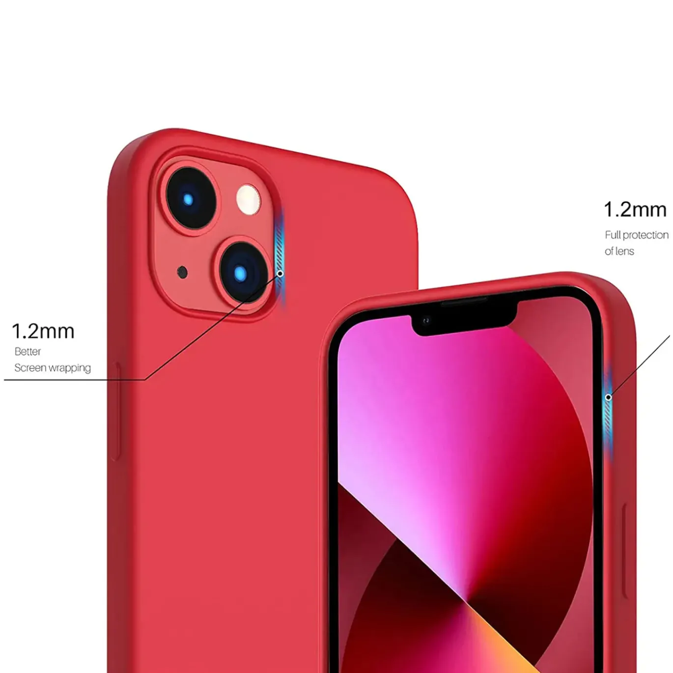 iPhone 13 - Silikon Case mit Mikrofaser-Innenseite