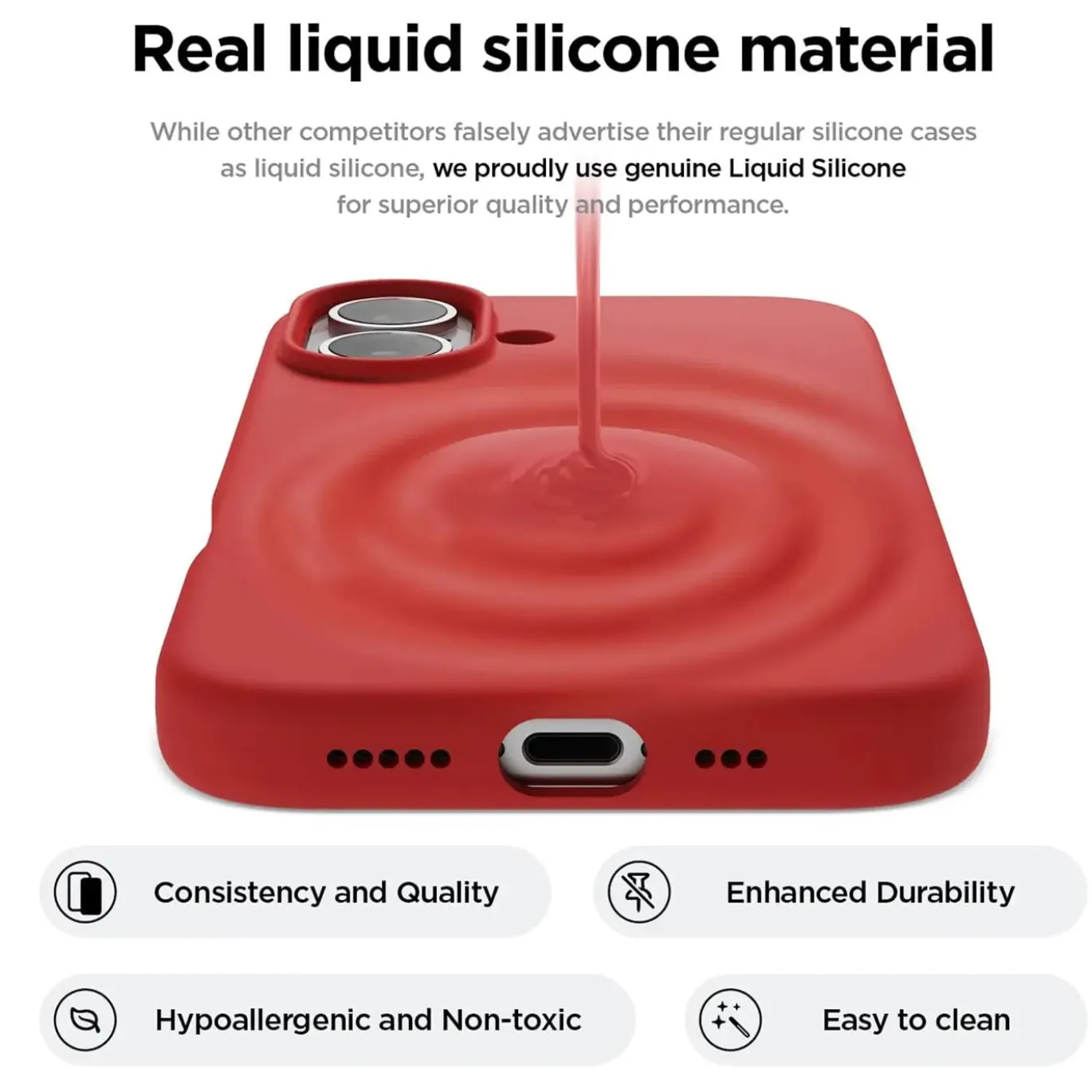 iPhone 16 - Silikon Case mit Mikrofaser-Innenseite