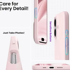 iPhone 16 - Silikon Case mit Mikrofaser-Innenseite