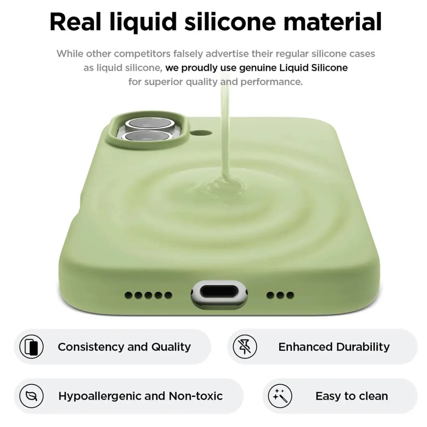 iPhone 16 - Silikon Case mit Mikrofaser-Innenseite