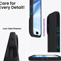 iPhone 16 - Silikon Case mit Mikrofaser-Innenseite